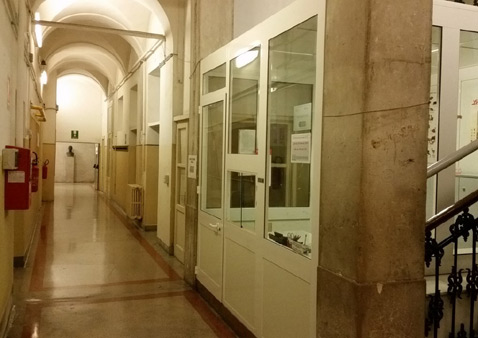 Atrio della sede di Via Diaz