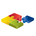 Puzzle formato da 4 pezzi di diverso colore